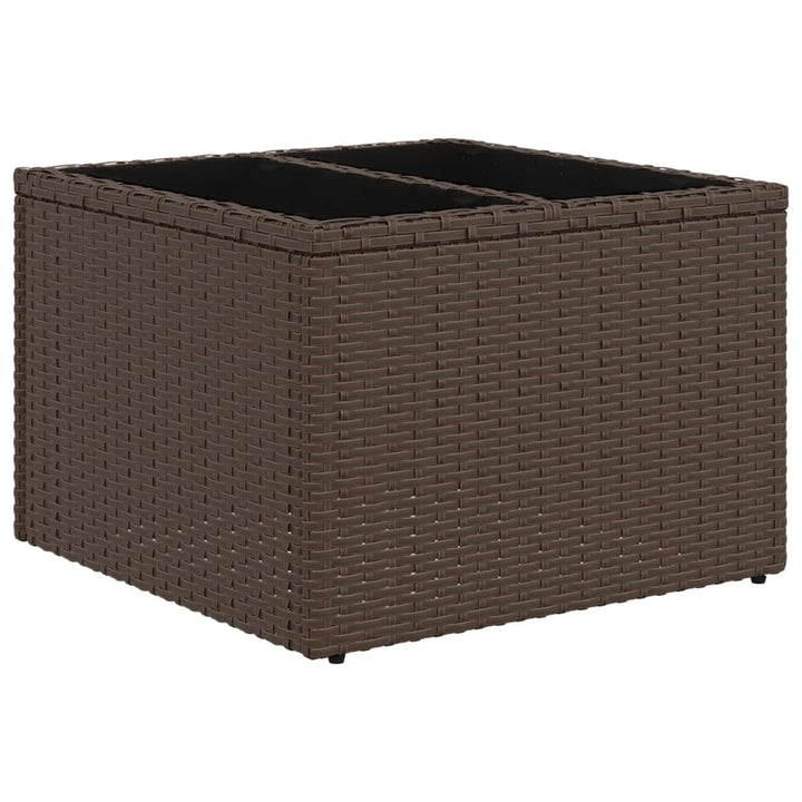 Set Canapele De Grădină Cu Perne, 5 Piese, Maro, Poliratan