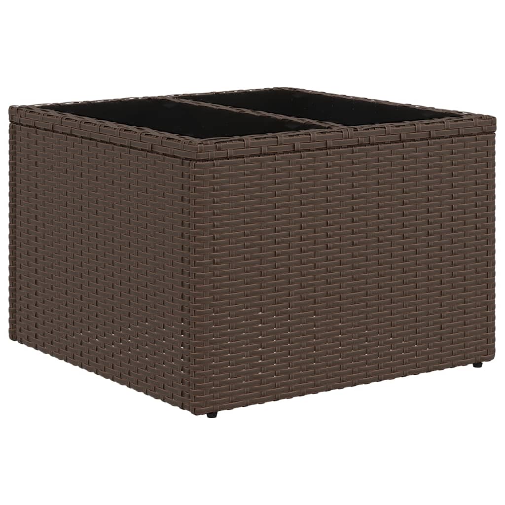Set Canapele De Grădină Cu Perne, 6 Piese, Maro, Poliratan