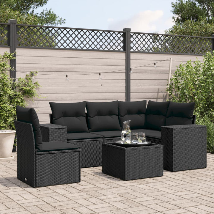 Set Canapele De Grădină Cu Perne, 5 Piese, Bej, Poliratan