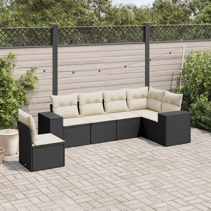 Set Canapele De Grădină, 7 Piese, Cu Perne, , Poliratan