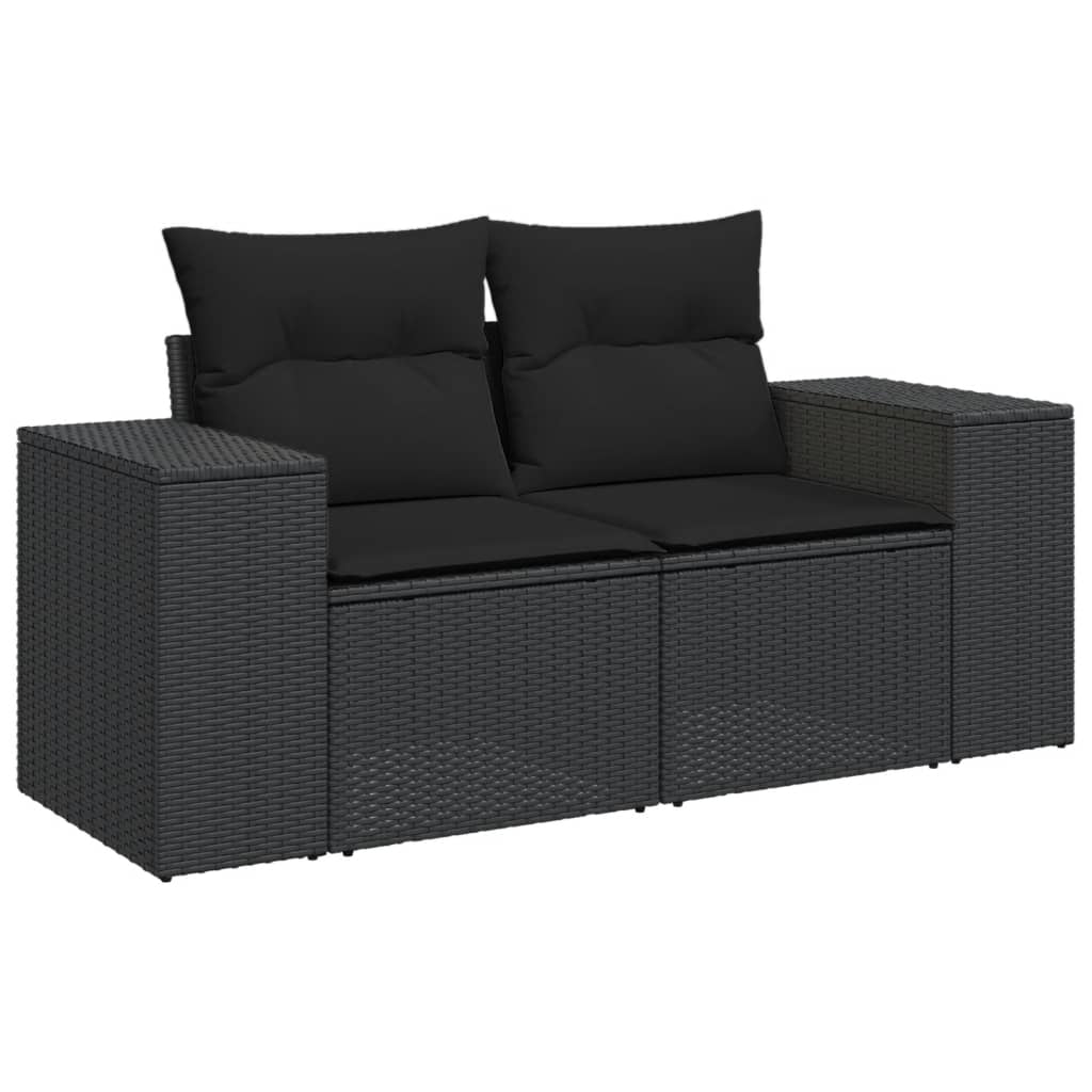 Set Canapele De Grădină Cu Perne, 7 Piese, , Poliratan