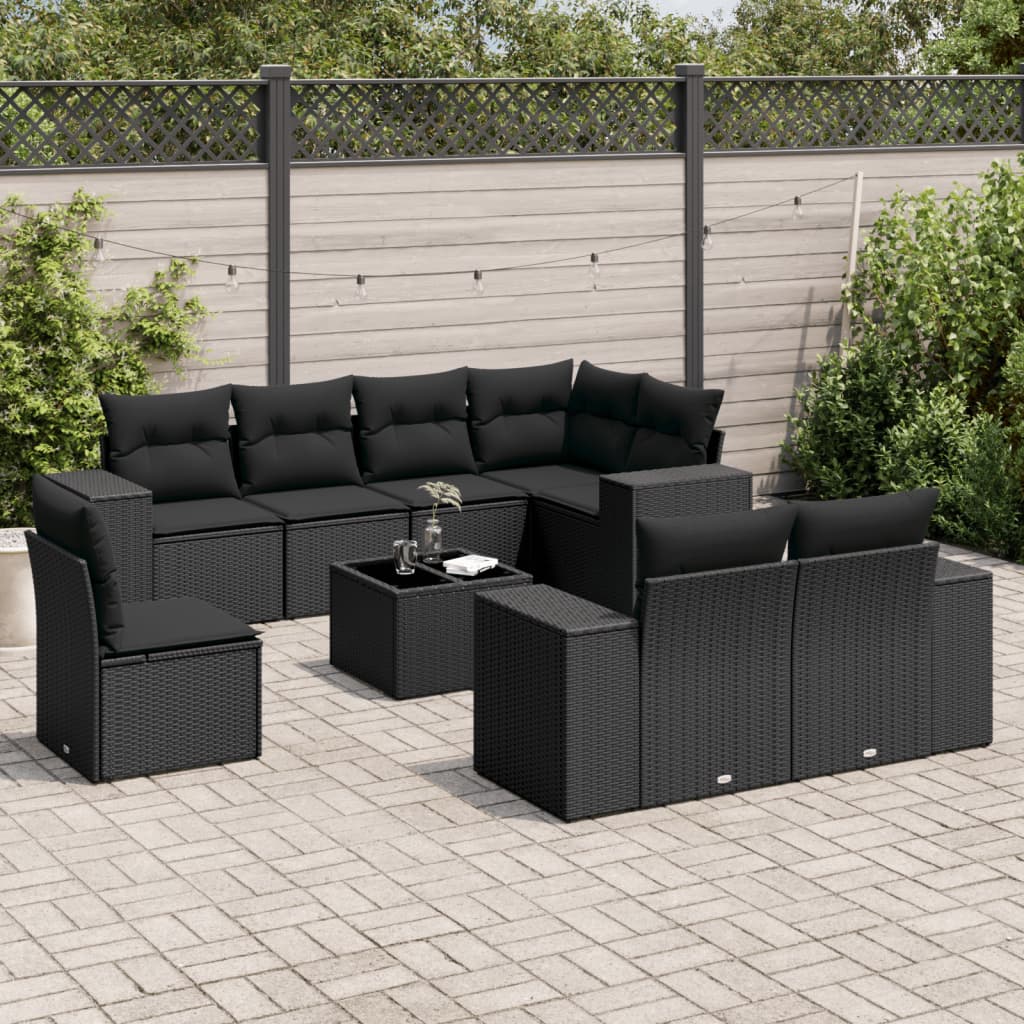 Set Canapele De Grădină, 8 Piese, Cu Perne, Bej, Poliratan