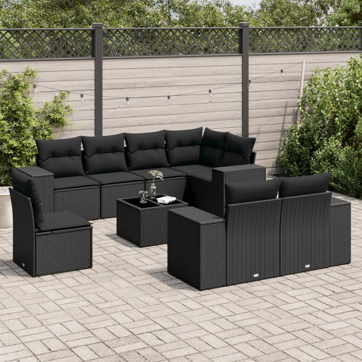 Set Canapele De Grădină, 8 Piese, Cu Perne, Bej, Poliratan