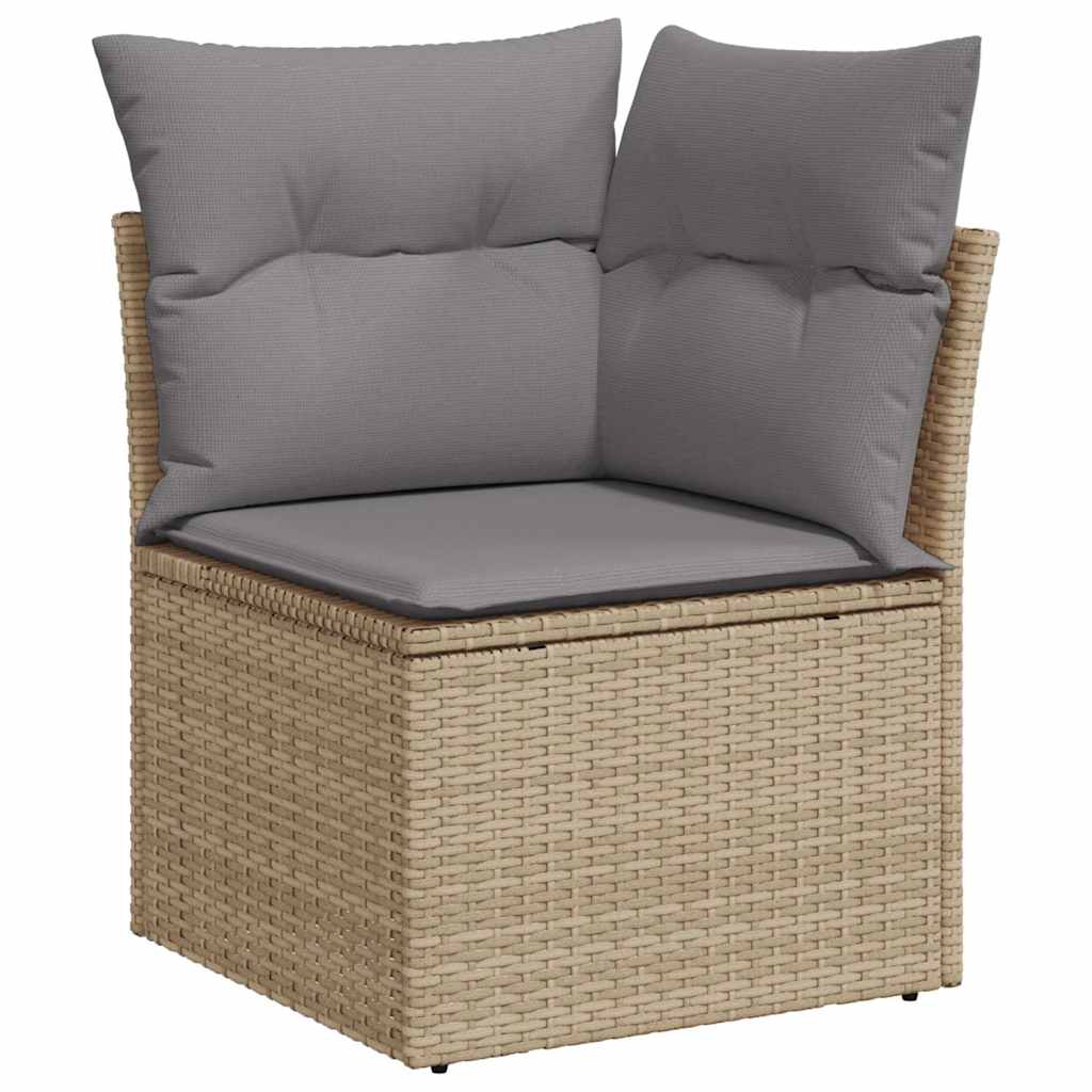Set Canapele De Grădină Cu Perne, 6 Piese, Bej, Poliratan