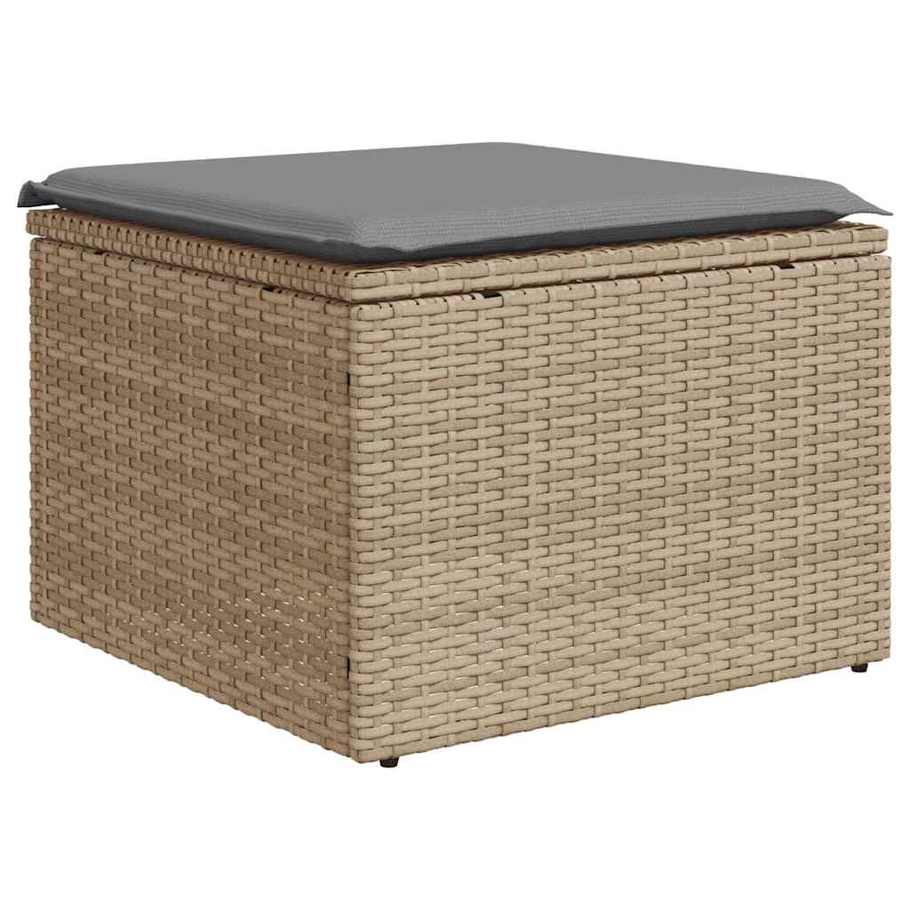 Set Canapele De Grădină Cu Perne, 6 Piese, Bej, Poliratan