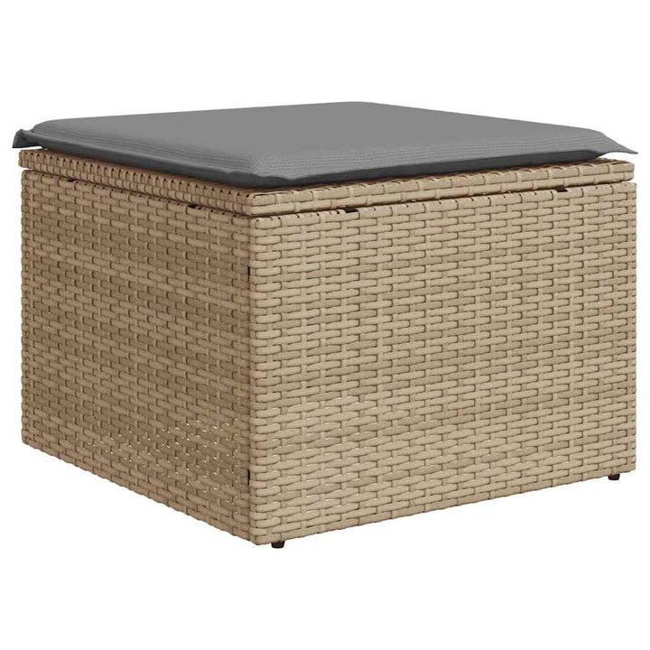 Set Canapele De Grădină Cu Perne, 6 Piese, Bej, Poliratan
