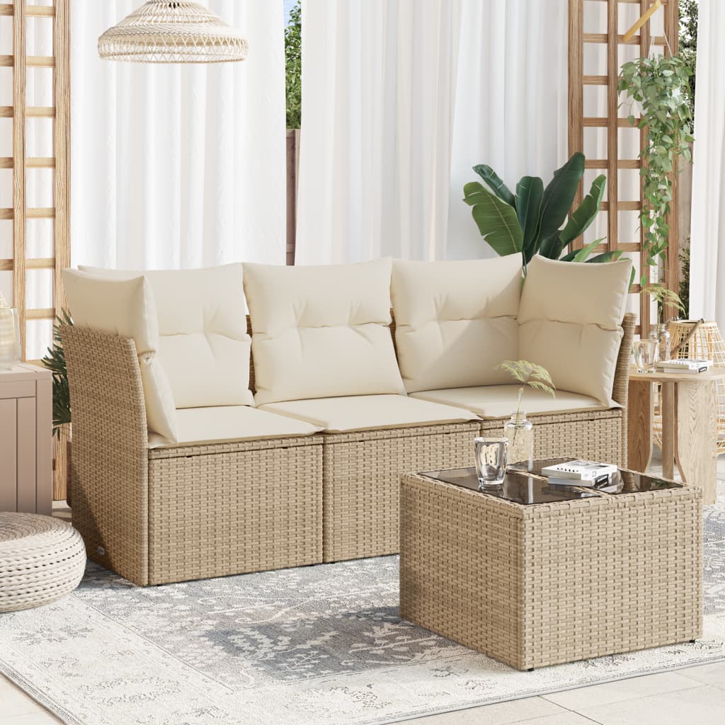 Set Mobilier De Grădină Cu Perne, 3 Piese, Negru, Poliratan