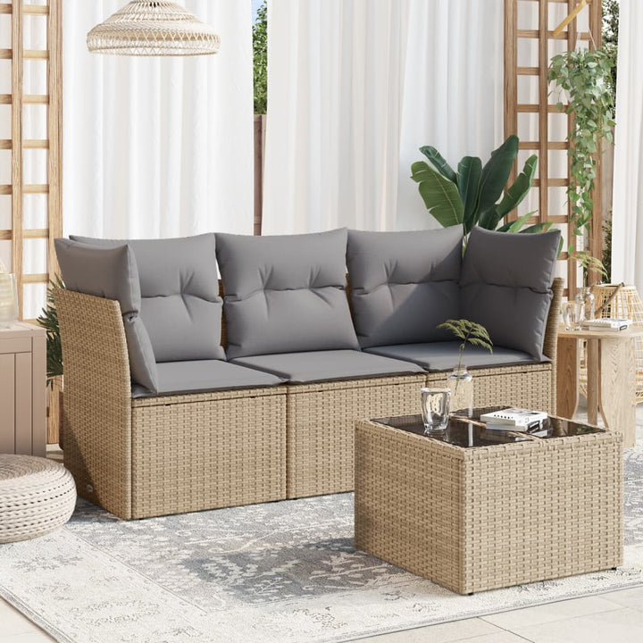 Set Mobilier De Grădină Cu Perne, 3 Piese, Negru, Poliratan