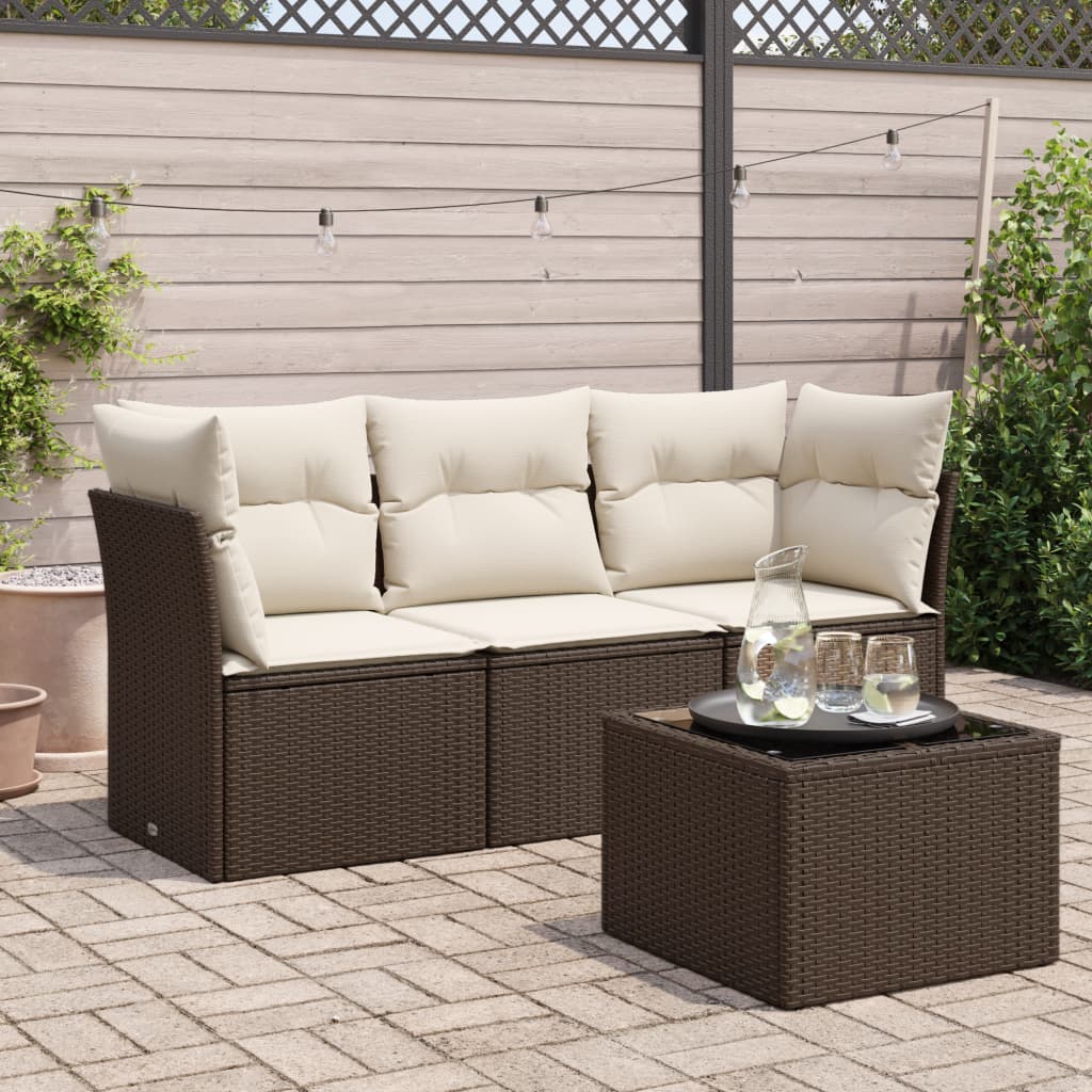 Set Mobilier De Grădină Cu Perne, 3 Piese, Negru, Poliratan