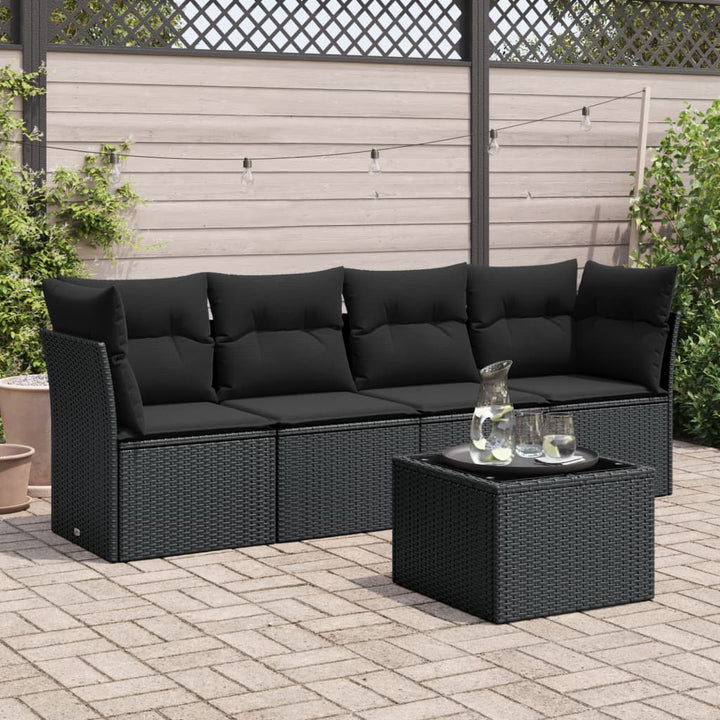Set Mobilier De Grădină Cu Perne, 4 Piese, , Poliratan