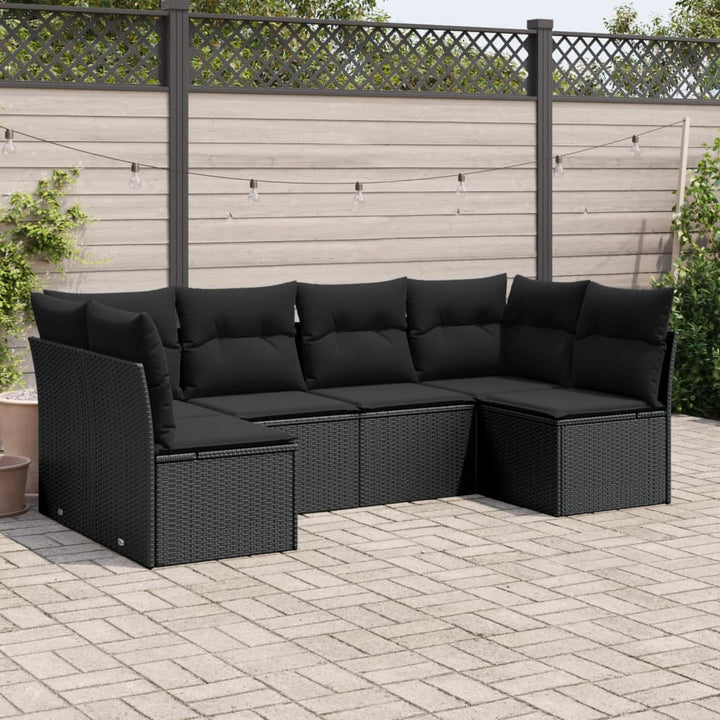 Set Canapele De Grădină Cu Perne, 6 Piese, Bej, Poliratan