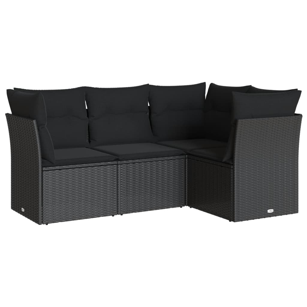 Set Mobilier De Grădină Cu Perne, 4 Piese, , Poliratan
