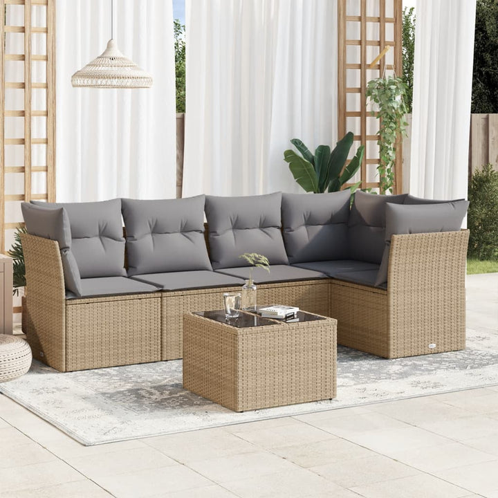 Set Mobilier De Grădină Cu Perne, 5 Piese, Negru, Poliratan
