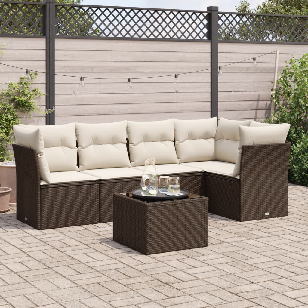 Set Mobilier De Grădină Cu Perne, 5 Piese, Negru, Poliratan