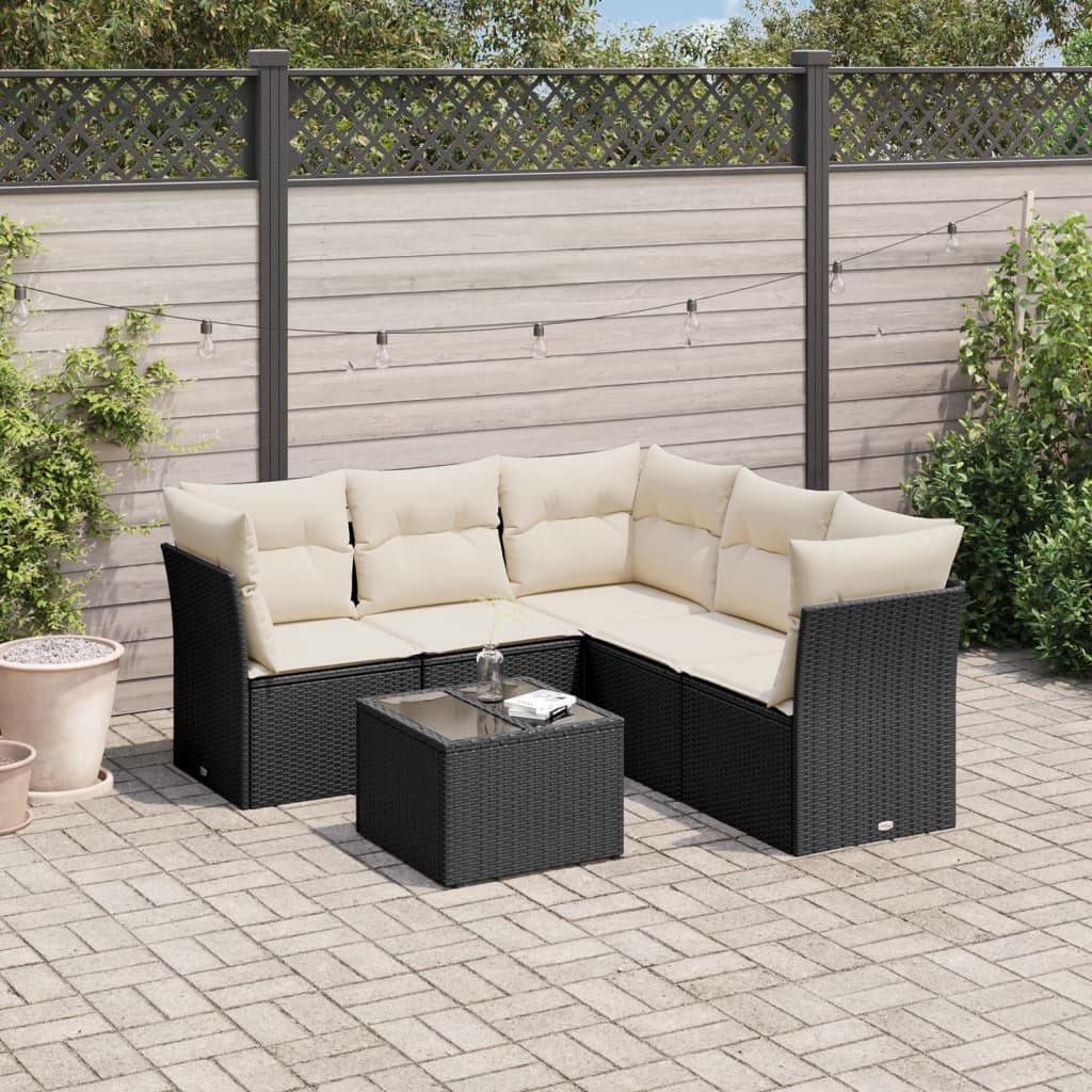 Set Canapele De Grădină Cu Perne, 5 Piese, Bej, Poliratan