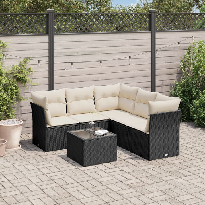 Set Canapele De Grădină Cu Perne, 5 Piese, Bej, Poliratan
