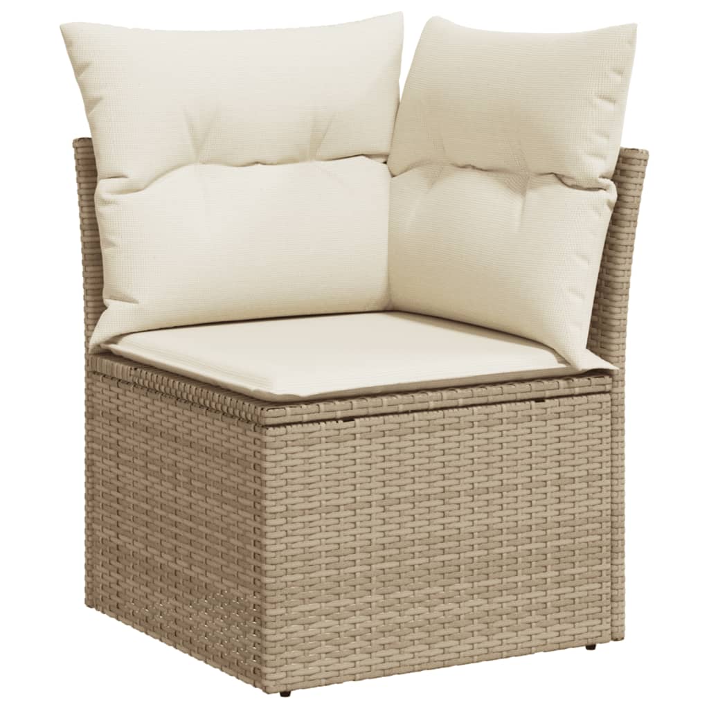 Set Canapele De Grădină Cu Perne, 6 Piese, Bej, Poliratan