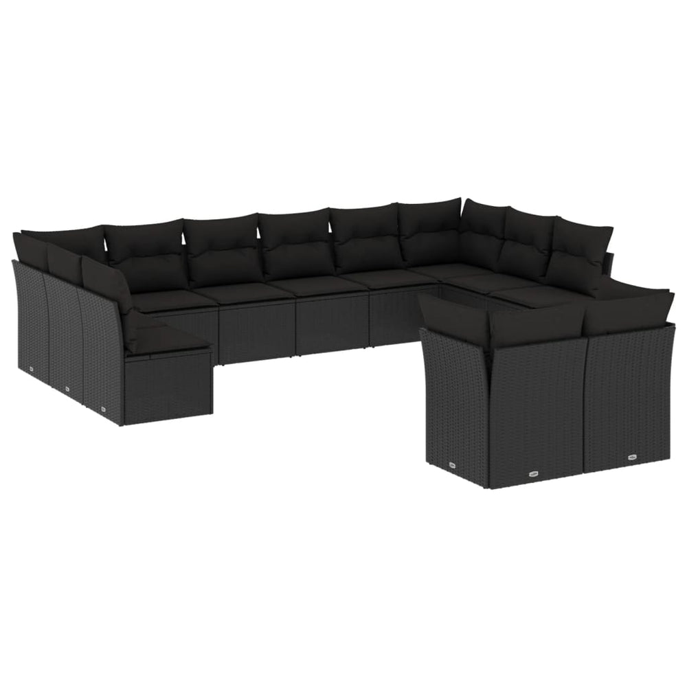 Set Canapele De Grădină, 12 Piese, Cu Perne, , Poliratan