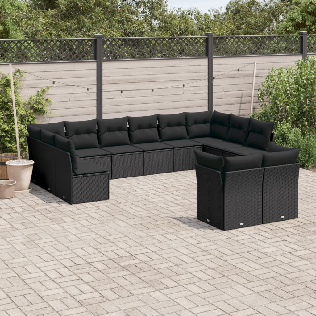 Set Canapele De Grădină, 12 Piese, Cu Perne, , Poliratan