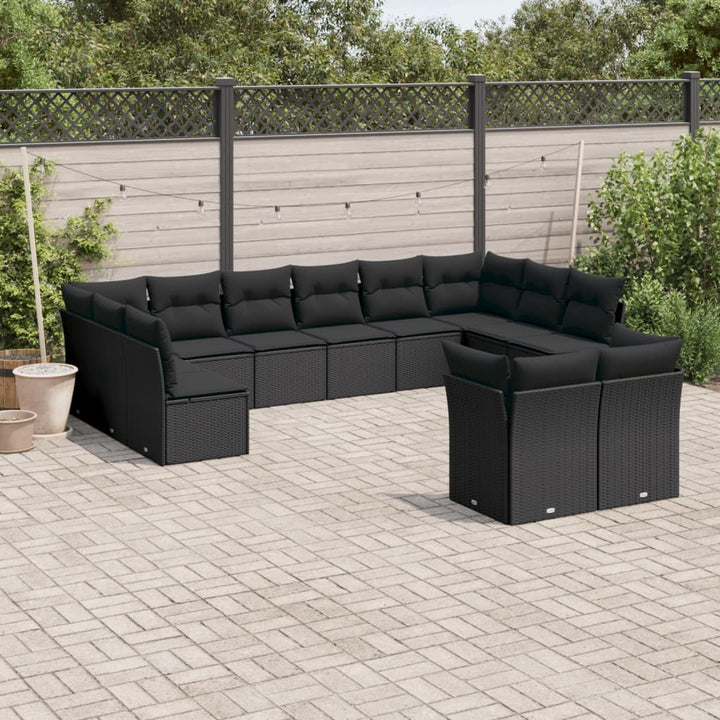 Set Canapele De Grădină, 12 Piese, Cu Perne, , Poliratan