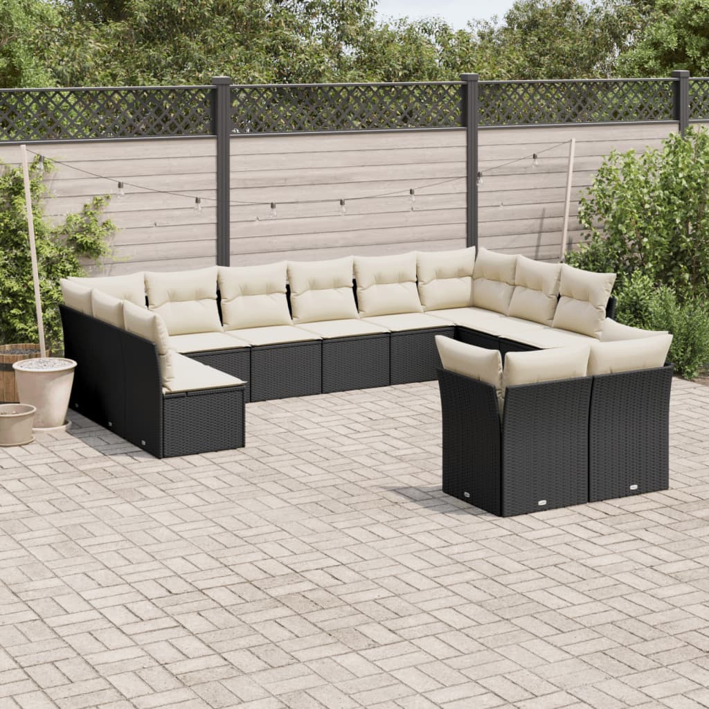 Set Canapele De Grădină, 12 Piese, Cu Perne, , Poliratan