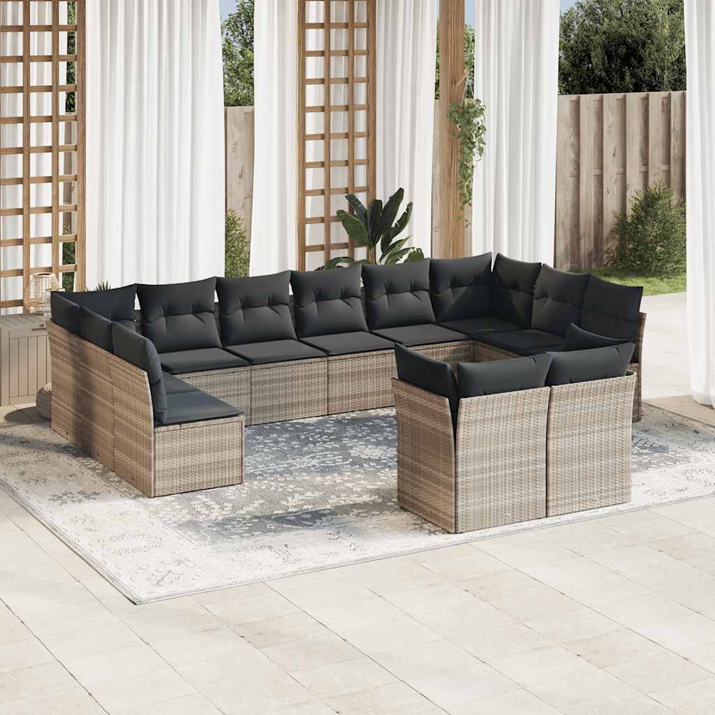 Set Canapele De Grădină, 12 Piese, Cu Perne, , Poliratan