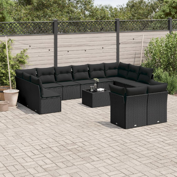 Set Canapele De Grădină, 12 Piese, Cu Perne, , Poliratan