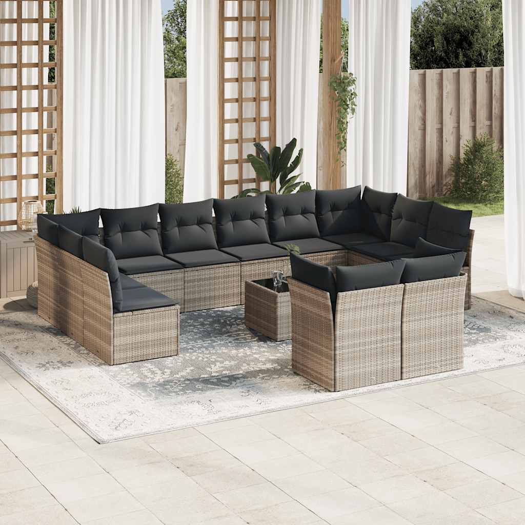 Set Canapele De Grădină, 12 Piese, Cu Perne, , Poliratan