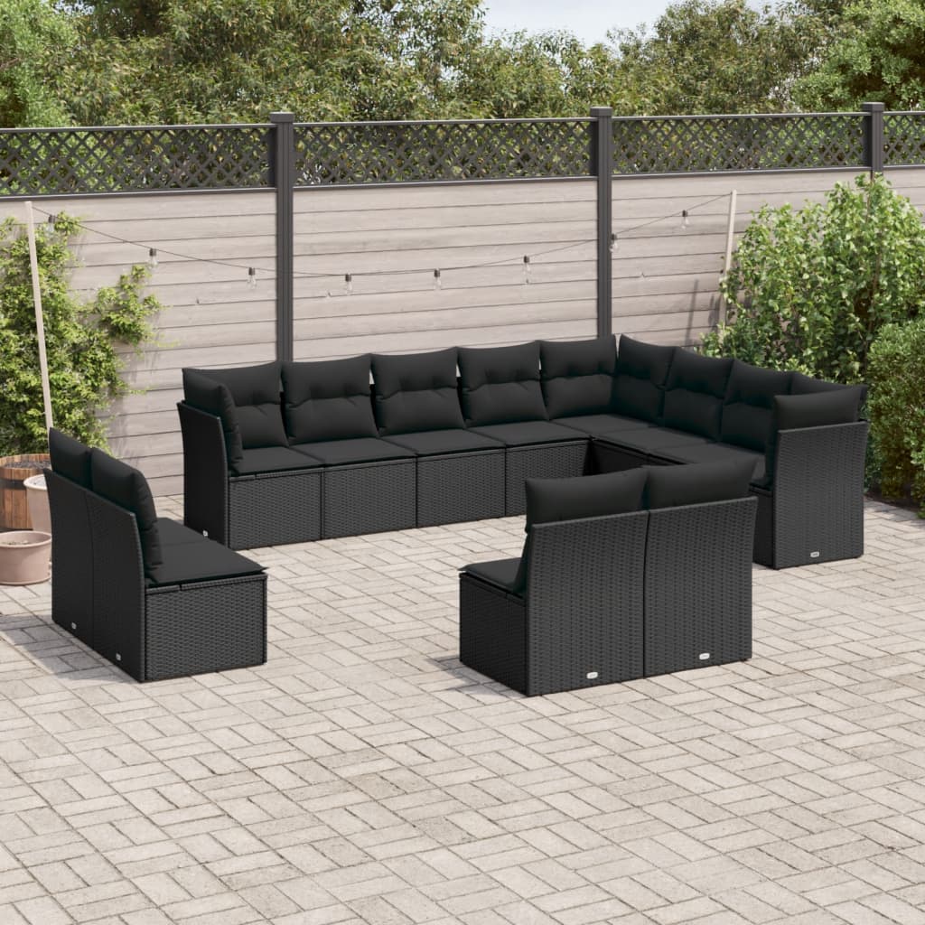Set Canapele De Grădină, 12 Piese, Cu Perne, , Poliratan