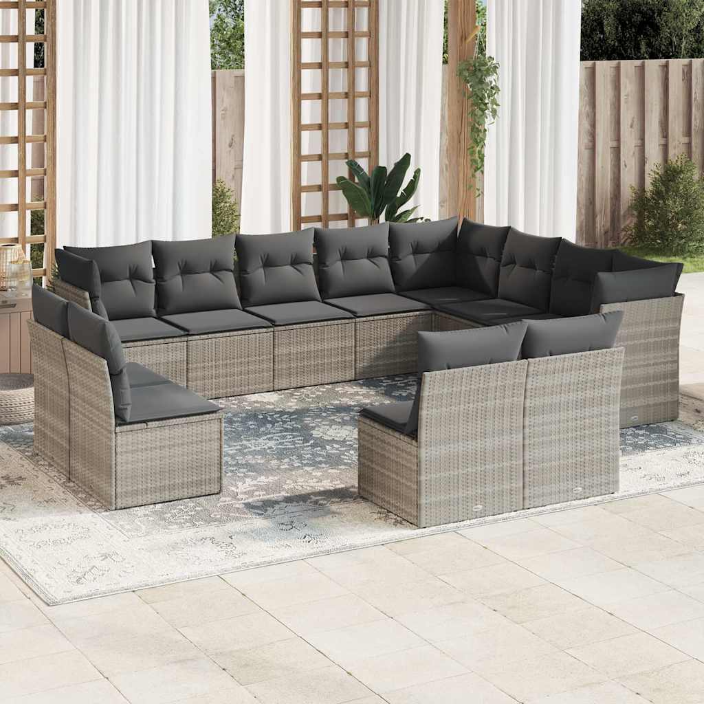 Set Canapele De Grădină, 12 Piese, Cu Perne, , Poliratan
