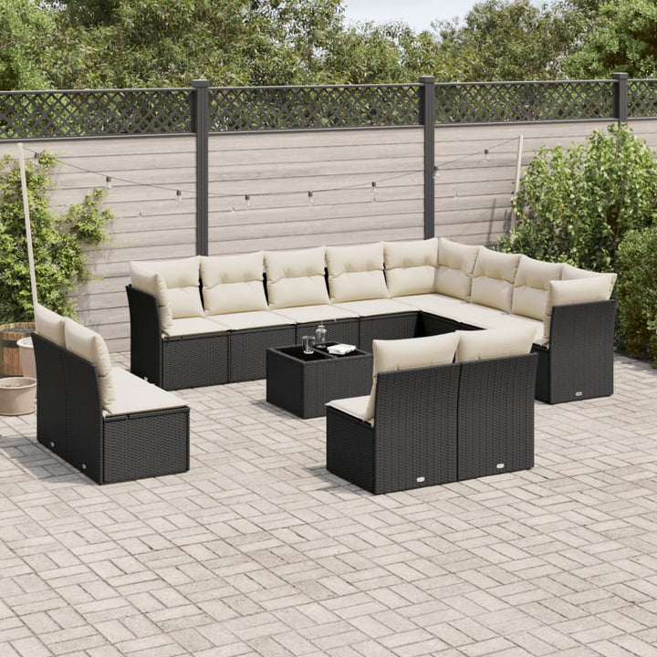 Set Canapele De Grădină, 12 Piese, Cu Perne, , Poliratan