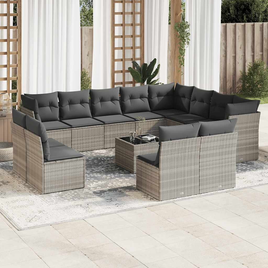 Set Canapele De Grădină, 12 Piese, Cu Perne, , Poliratan