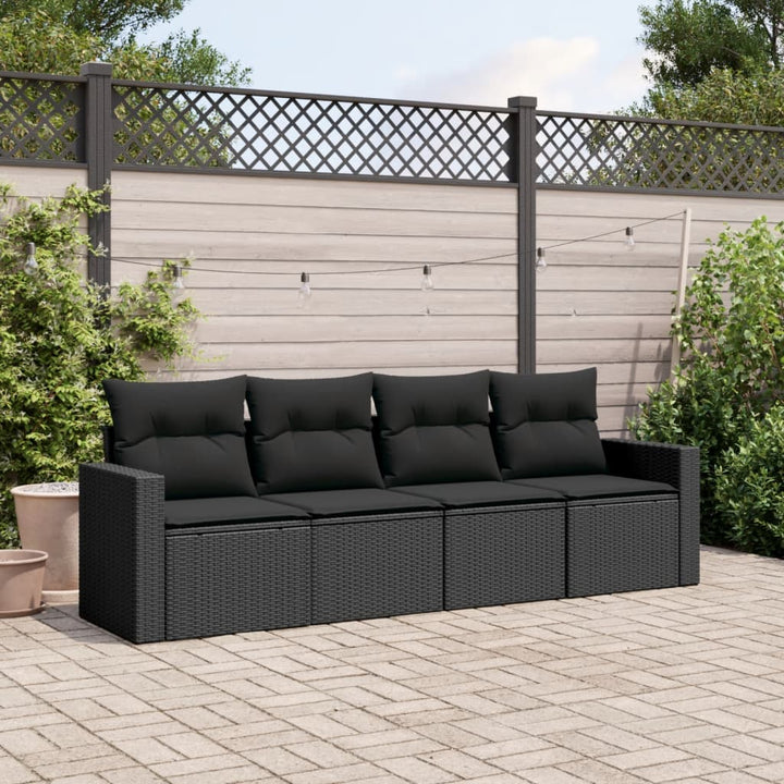 Set Canapele De Grădină Cu Perne, 5 Piese Poliratan