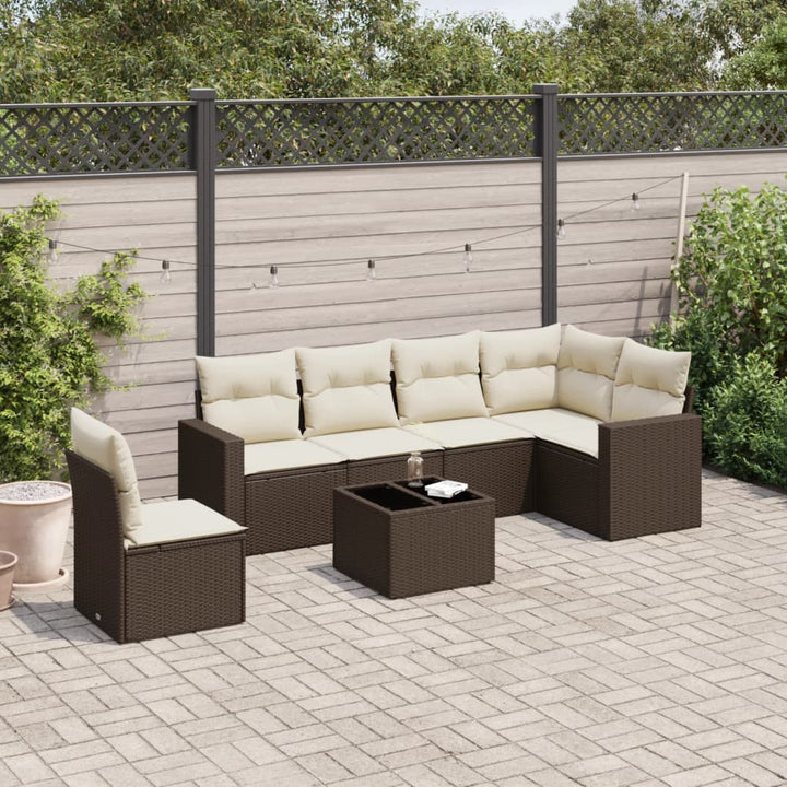 Set Mobilier De Grădină Cu Perne, 6 Piese, Negru, Poliratan