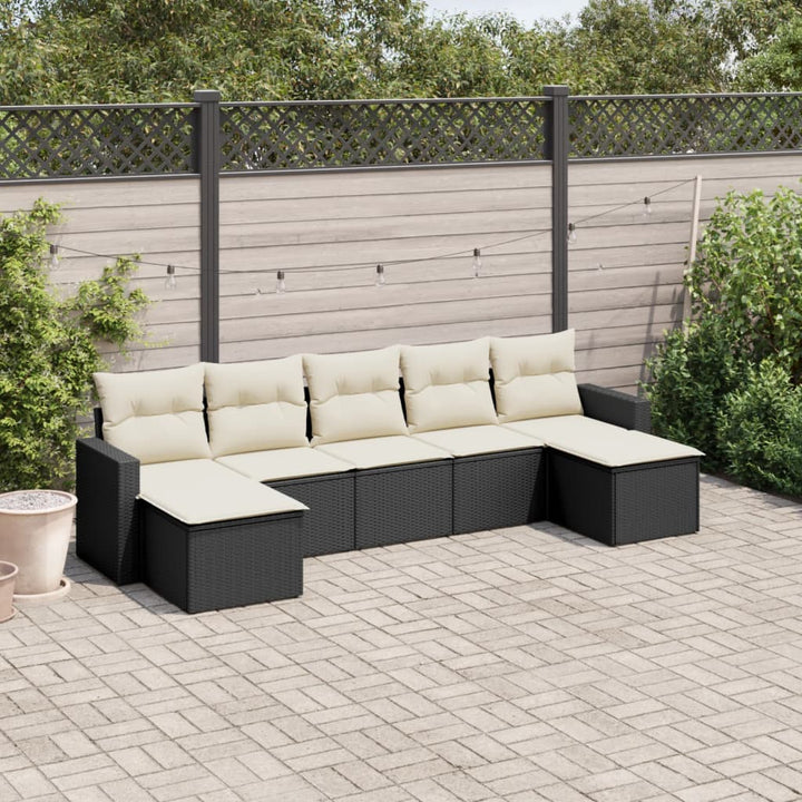 Set Mobilier De Grădină Cu Perne, 8 Piese Poliratan