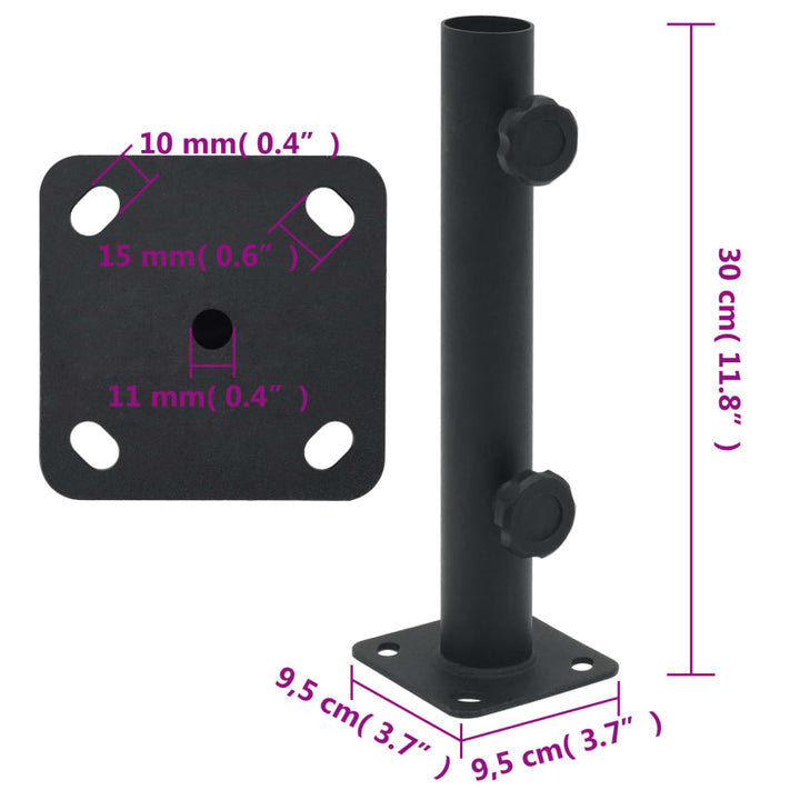 Suport De Umbrelă Pentru Stâlp De Ø32/34/38 Mm, , Oțel