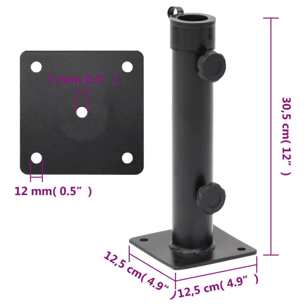 Suport De Umbrelă Pentru Stâlp De Ø38/48 Mm, , Oțel