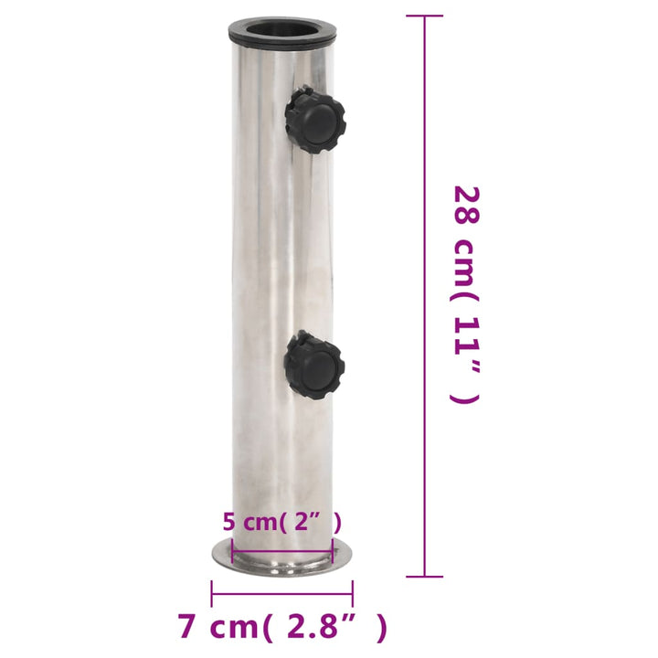 Suport De Umbrelă Pentru Stâlp De Ø38/48 Mm, Argintiu, Oțel