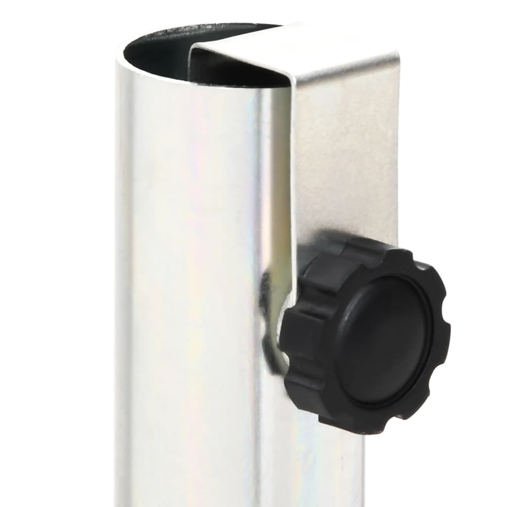 Suport De Umbrelă Cu Țăruși De Sol, Argintiu, Ø32-38 Mm, Oțel