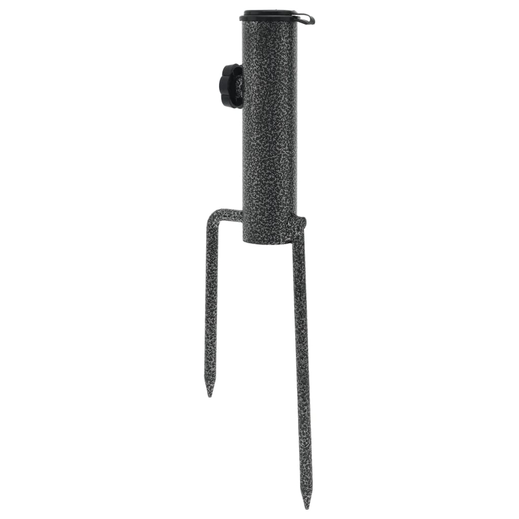 Suporturi De Umbrelă Cu Țăruși, 2 Buc. 9X35 Cm Oțel Galvanizat