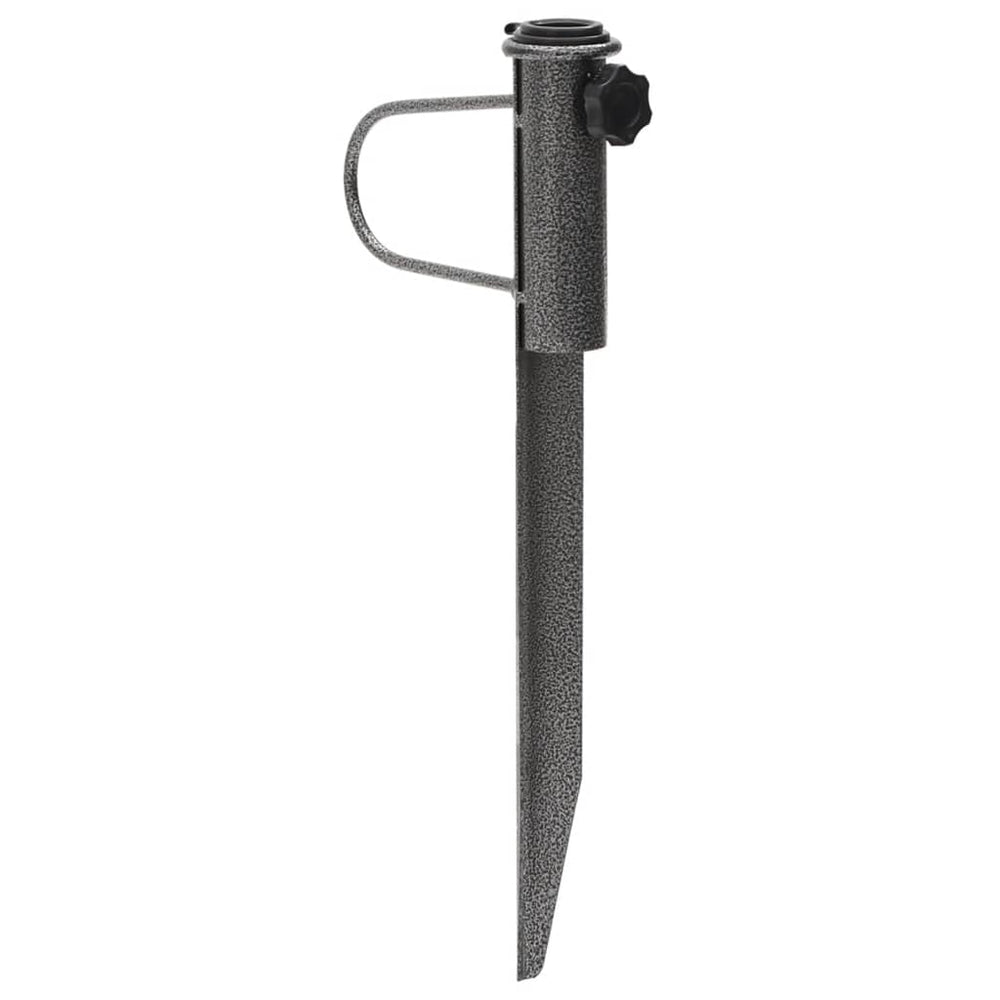 Suporturi De Umbrelă Cu Țăruși, 2 Buc. 19X42 Cm Oțel Galvanizat