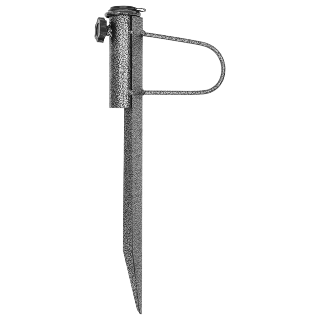 Suporturi De Umbrelă Cu Țăruși, 2 Buc. 19X42 Cm Oțel Galvanizat