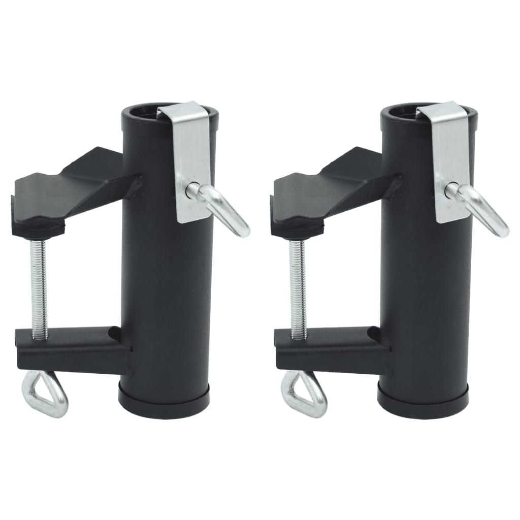 Cleme Umbrelă Pentru Balcon, 2 Buc., 25-38 Mm, Oțel