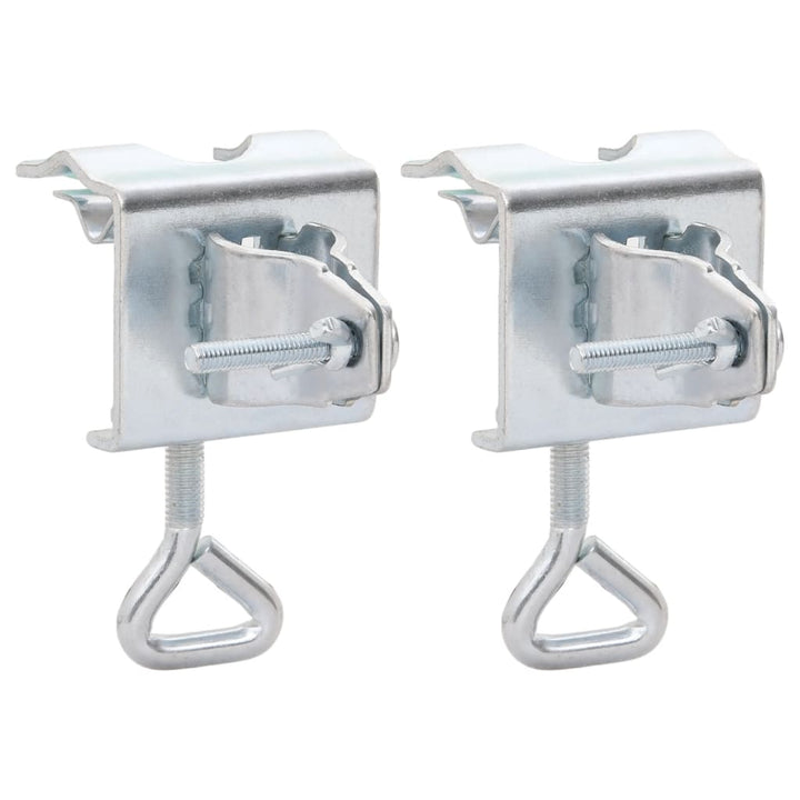 Cleme Umbrelă Pentru Balcon, 2 Buc., 32 Mm, Oțel Galvanizat