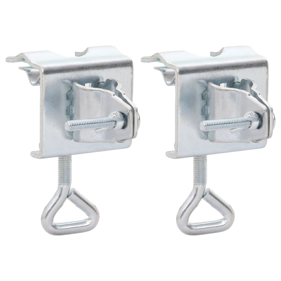 Cleme Umbrelă Pentru Balcon, 2 Buc., 32 Mm, Oțel Galvanizat