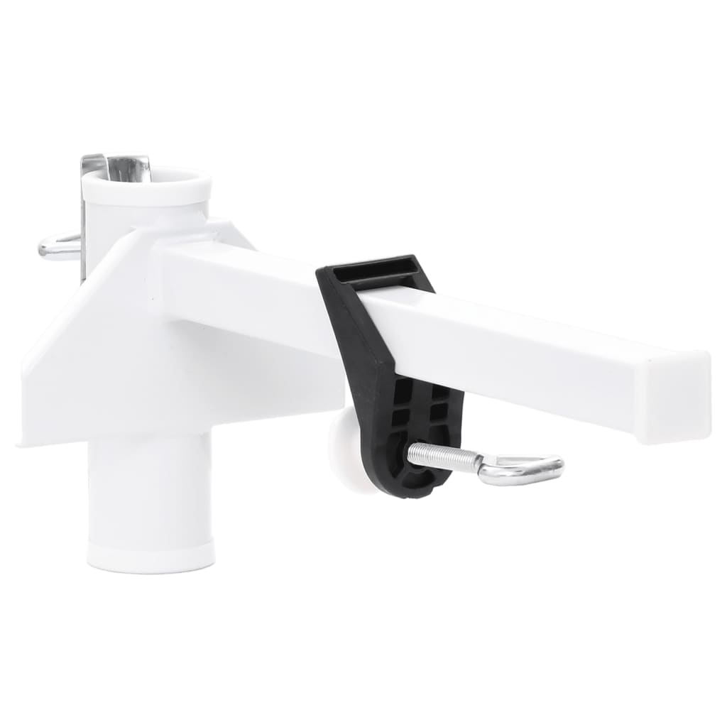 Clemă De Umbrelă Pentru Balcon, Alb, 38 Mm, Oțel