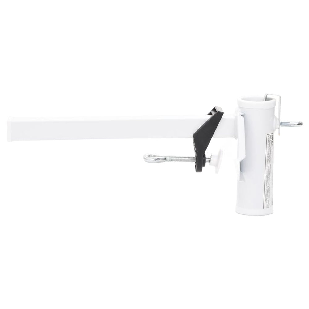Clemă De Umbrelă Pentru Balcon, Alb, 38 Mm, Oțel