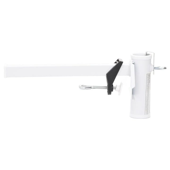 Clemă De Umbrelă Pentru Balcon, Alb, 38 Mm, Oțel