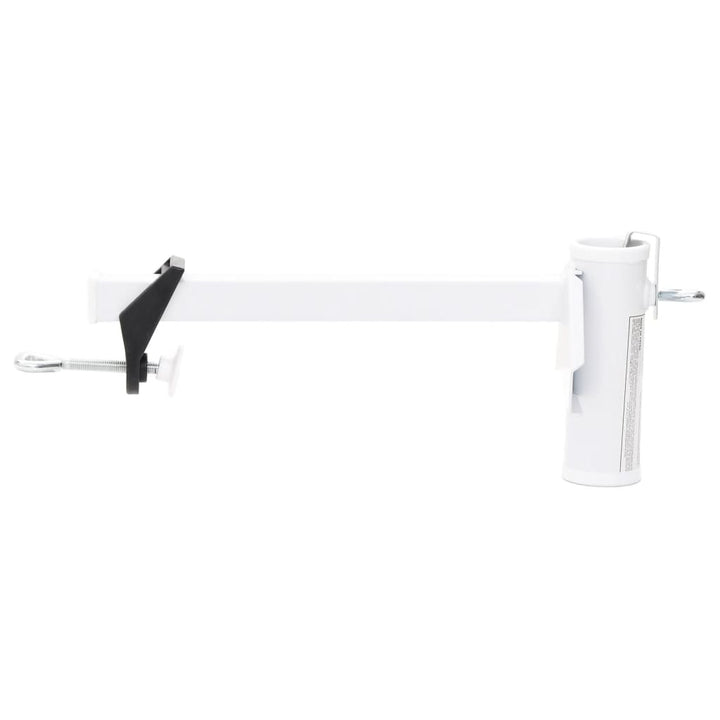 Clemă De Umbrelă Pentru Balcon, Alb, 38 Mm, Oțel
