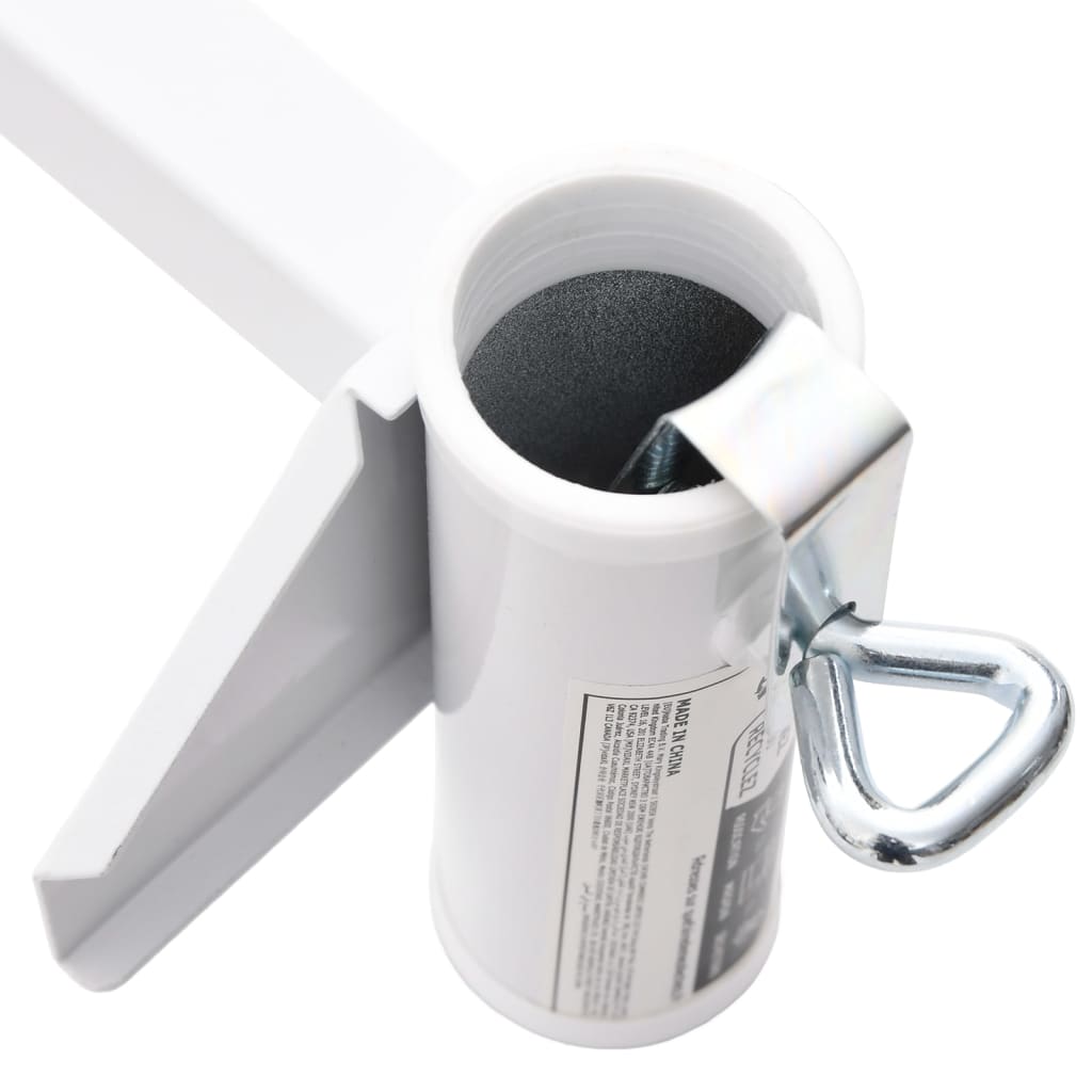 Clemă De Umbrelă Pentru Balcon, Alb, 38 Mm, Oțel